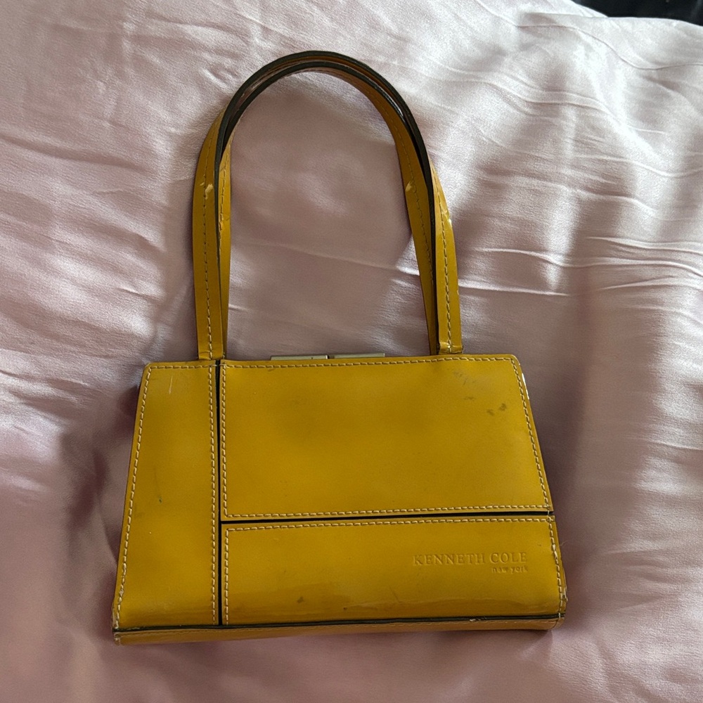 Kenneth Cole Taupe/beige/patten leather Mini Bag
